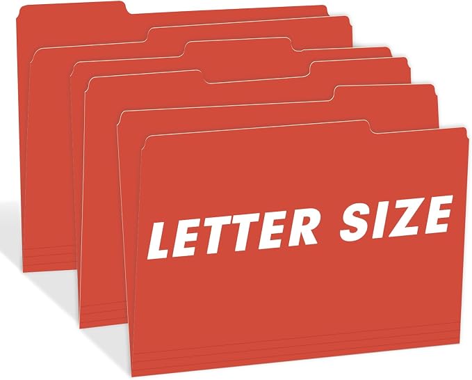 File Folder, RAZCC 100 Pack 1/3 Cut Tab File Folders Letter Size, Folders - Image 6