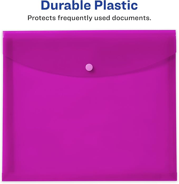 Avery Document Holder Envelope, Holds 450 Letter/A4-Size Sheets, 4-Color 4-Pack - Image 7