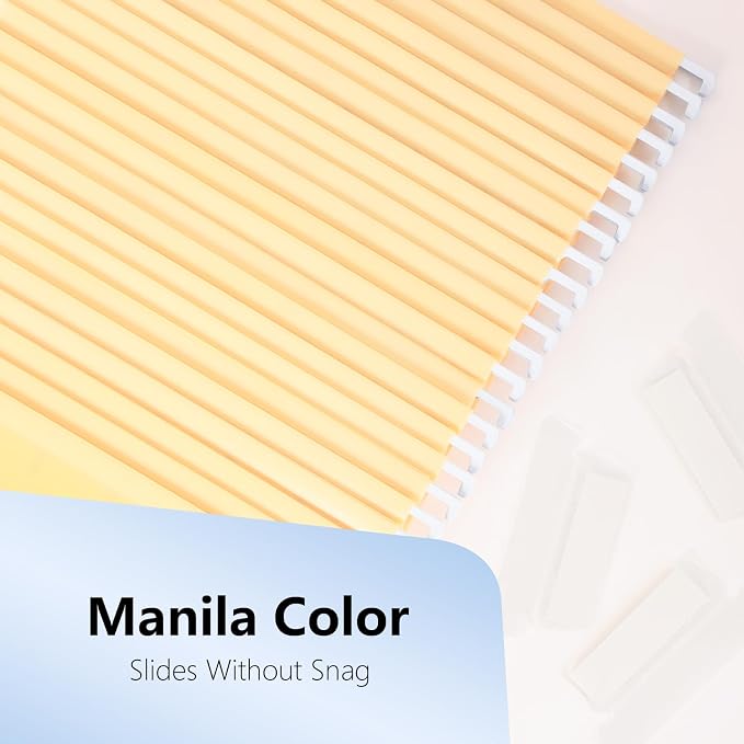 Plastic Hanging File Folders, 36 Pack Manila Hanging Folders，Letter Size - Image 2