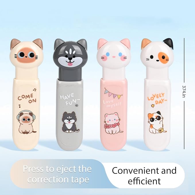 Retractable White Correction Tape, Cute Cat Paw Correction Tape Pens, Mini - Image 2