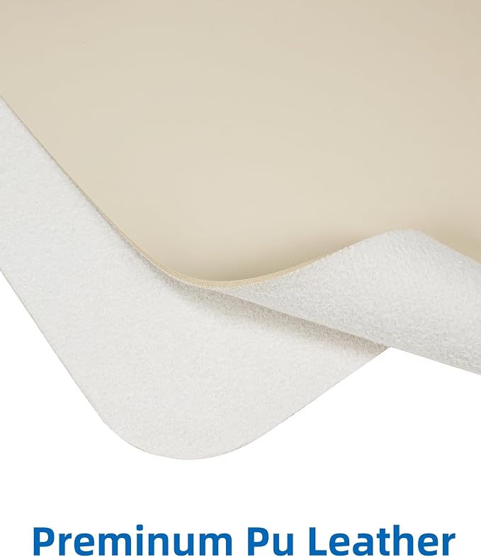 AFIING Leather Desk Pad Protector, Mouse Pad, Office Desk Mat, Non-Slip PU - Image 2