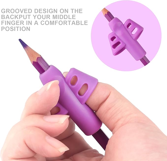 Bribobo 12 Pack Pencil Grips for Kids Handwriting Pencil Grippers, Pencil - Image 5