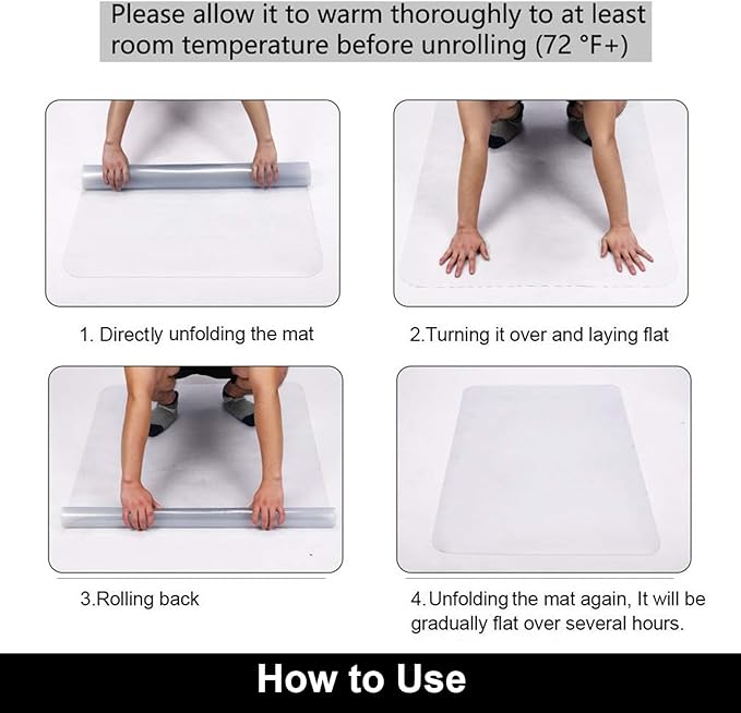 AiBOB Office Chair Mat for Hardwood Floor, 50 X 62 inches, Hard Floor Chair - Image 7