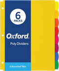 Oxford Plastic Binder Dividers for 3 Ring Binder, Durable Plastic Binder Divider by Oxford