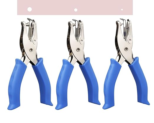 KINGSUPER 3 Pcs Single Hole Punch, 1/8”and 1/16”Small Hole Puncher by KINGSUPER