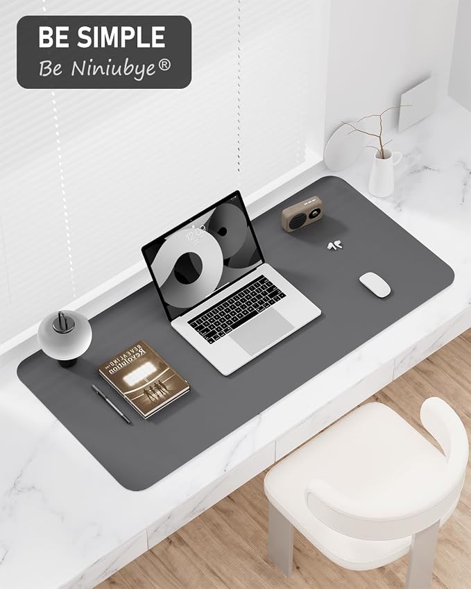 Desk Pad, 23.6" x 13.8" PU Leather Non-Slip Desk Mat Large Mouse Pad - Image 7