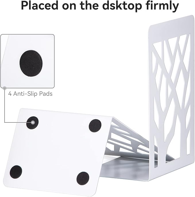 Book Ends, Bookends for Shelves, Book Ends for Heavy Books, Book Stoppers for - Image 3