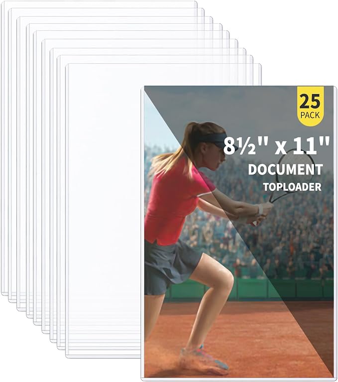 25-Pack 8.5 x 11 Inch Document-Toploaders by Unknown