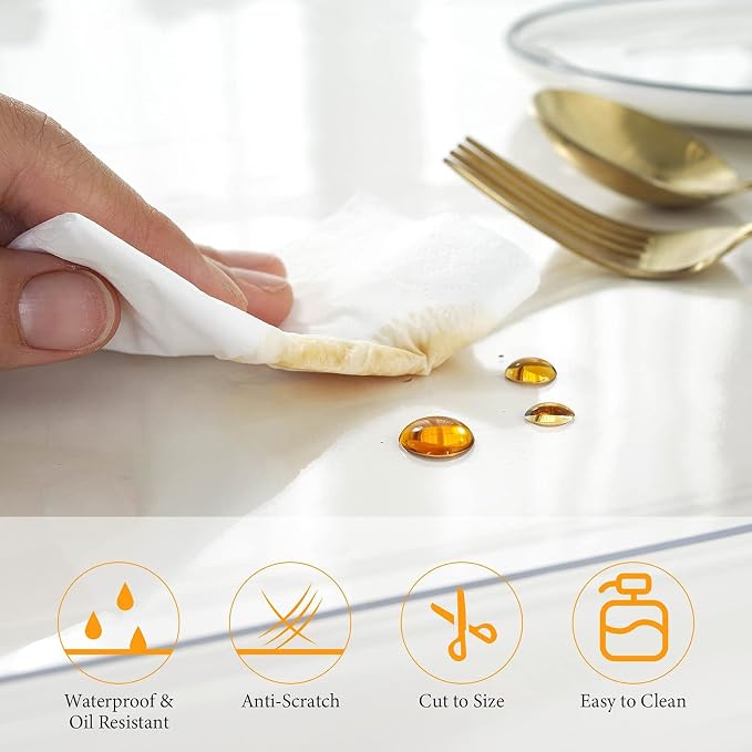 Deep Dream 1.5mm Clear Desk Cover Protector, 36×60 Inch Clear Desk Cover - Image 5