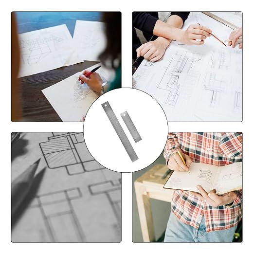 12-Inch Stainless Steel Metal Ruler - Image 2