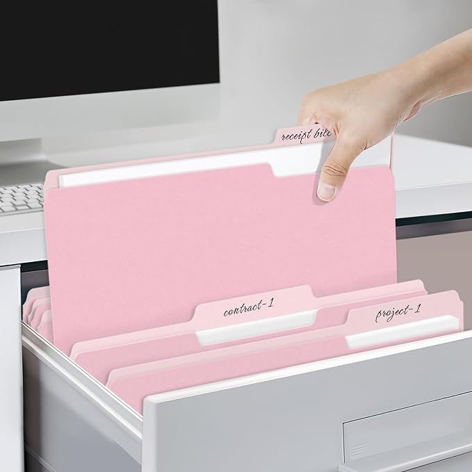 SUNEE File Folders, 18 Pack Manilla Folders 8.5 x 11, Colored Folders Office - Image 6