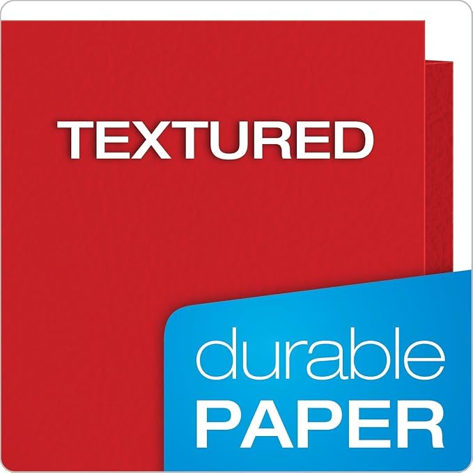Oxford Two Pocket Folders, Textured Paper, - Image 4