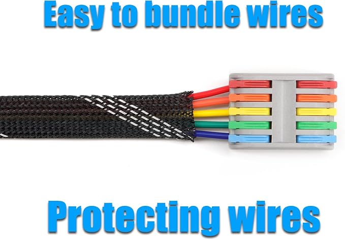 25ft PET Expandable Braided Cable Sleeve 1/6inch Pet Braided Cable Sleeve - Image 6