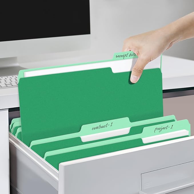 SUNEE File Folders, 36 Pack Manilla Folders 8.5 x 11, Colored File Folders Home - Image 6