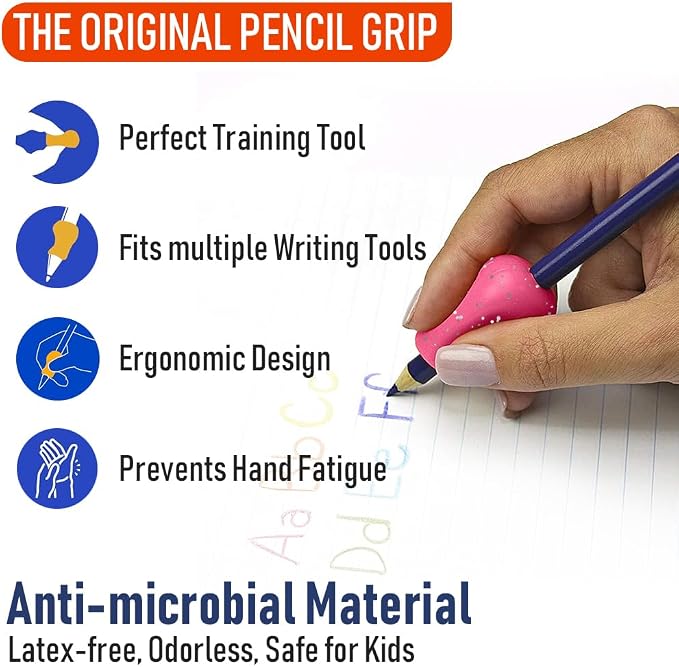 The Pencil Grip Glitter Pencil Grippers 6 Pcs, Pencil Grips - Image 8