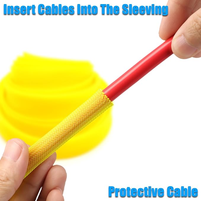 25ft PET Expandable Braided Cable Sleeve 3/8inch Pet Braided Cable Sleeve - Image 4