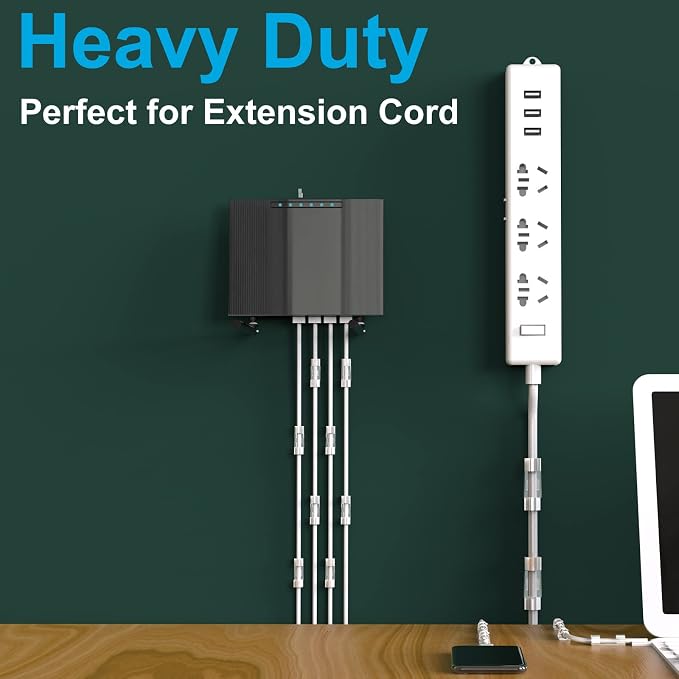 Outdoor Light Clips, Adhesive Cable Cord Organizer - Image 3