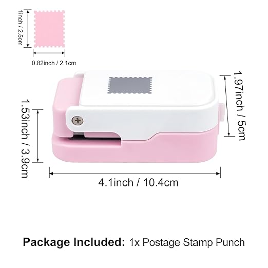 CYFUN DESIGN 2 Pcs Stamp Punch, 1x0.8 inch Postage Stamps Punch, Stamp Cutter - Image 4