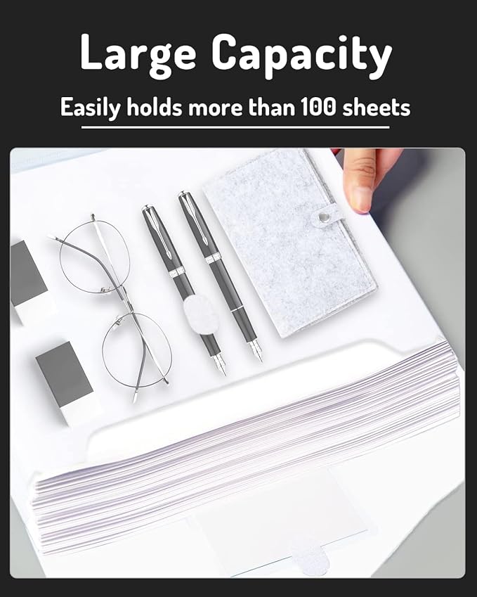 Forvencer Binder Pocket, 5 Pack Super Heavyweight Poly Binder Pocket - Image 4