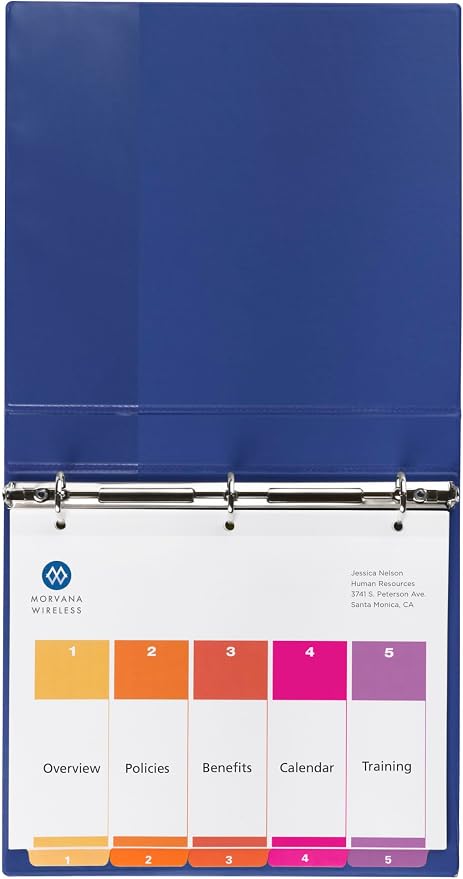 Avery 5 Tab Dividers for 3 Ring Binders, Customizable Table of Contents - Image 8