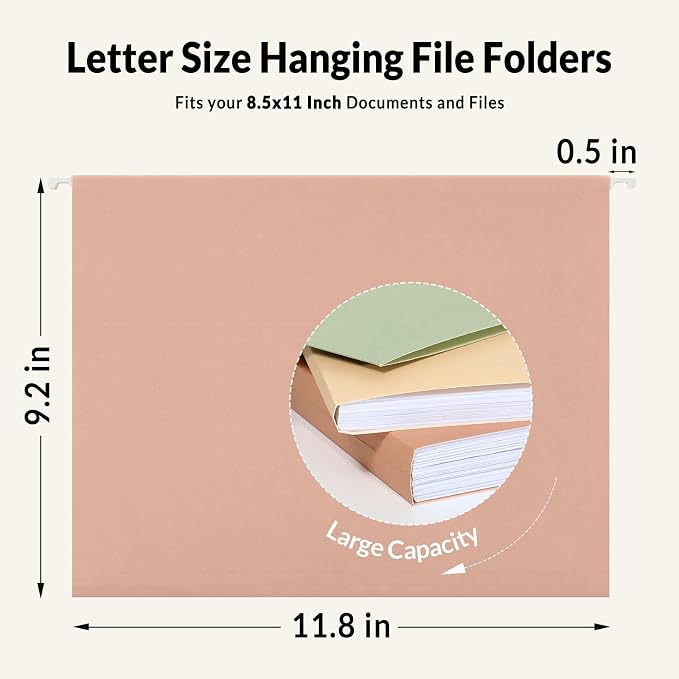SUNEE Hanging File Folders, Pastel Colors - Image 5