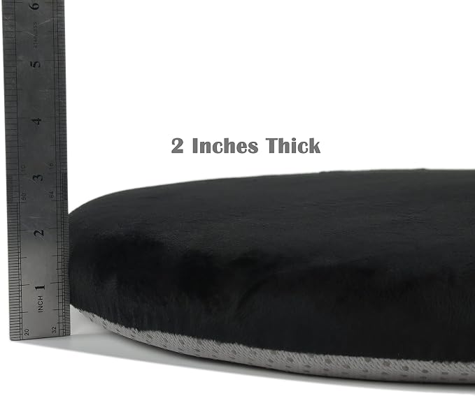 Sigmat Memory Foam Seat Cushion Anti-Slip Soft Round Chair Pad 16 Inch Velvet - Image 4