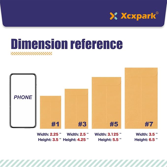 Xxcxpark 500 PCS #1 Coin Envelopes, 2-1/4” x 3-1/2” inches Brown Kraft - Image 4