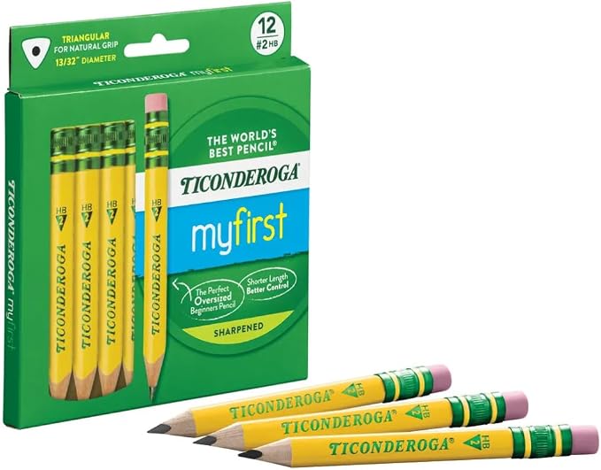Ticonderoga My First Half-Size Wooden Pencils, Large Triangle-Barrel - Image 5