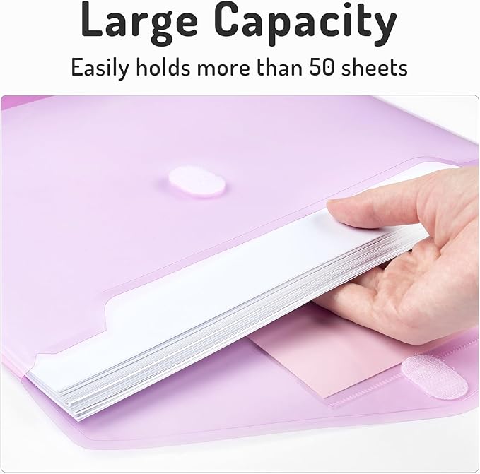 Forvencer Binder Pocket, 36 Pack Super Heavyweight Plastic Folders - Image 5