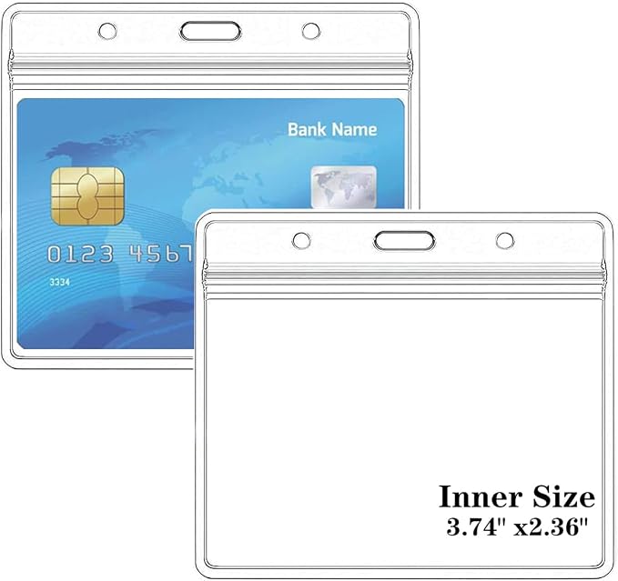 Extra Thick Horizontal ID Card Name Tag Badge Holder by Leader+Jin