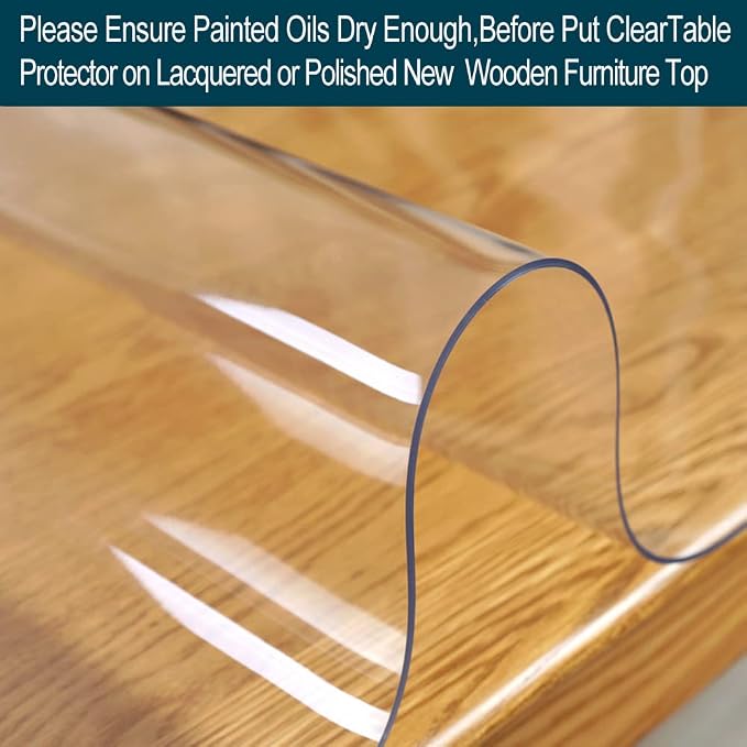 Multi Size Small Office Desk Blotter Protector Mat Clear Plastic Wooden - Image 6