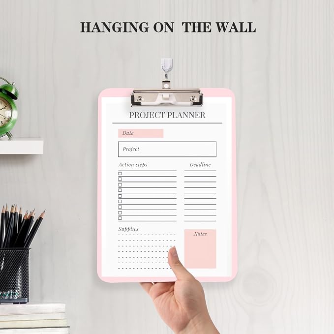 Pink Plastic Clipboard, Nursing Clipboard, Standard Letter A4 Size, Heavy Duty - Image 6