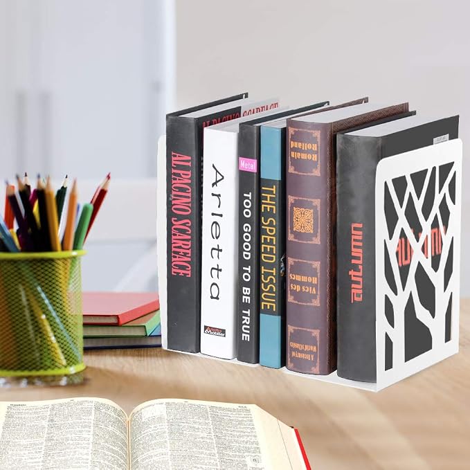 Book Ends, Bookends for Shelves, Book Ends for Heavy Books, Book Stoppers for - Image 3