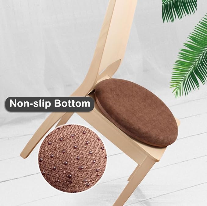 Sigmat Memory Foam Seat Cushion Anti-Slip Soft Round Chair Pad 18 Inch Geometric - Image 5