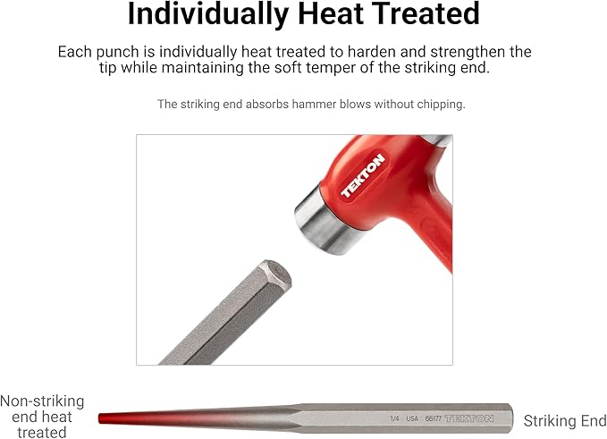 TEKTON 3/16 Inch Long Alignment Punch | 66275 | Made in USA - Image 3