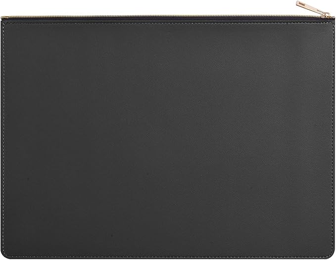 PU Leather A4 File Folder Zipper Document Holder Envelope Folder Case by enyuwlcm