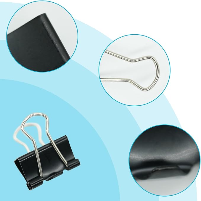 Ykimok 64Pcs Mini Binder Clips, 0.5 inch, Paper Clamps Micro Size - Image 6