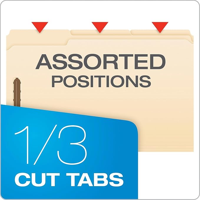 Pendaflex Manila Fastener Folders, Legal Size, 2 Fasteners, 1/3 Cut - Image 5