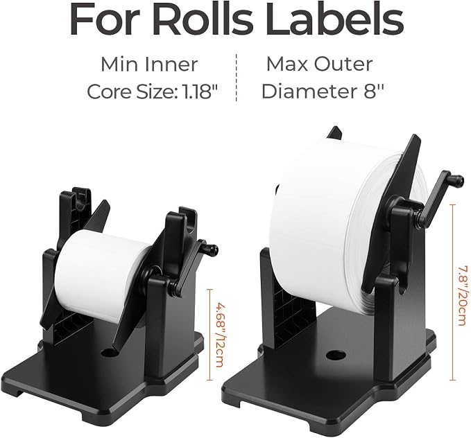 MUNBYN External Rolls Label Holder, 2 in 1 Fan-Fold Stack Paper Holder - Image 2