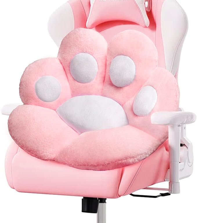 DOBUONO Cat Paw Cushion Kawaii Office Desk Chair Cushion Comfy Plush Cat Paw by DOBUONO