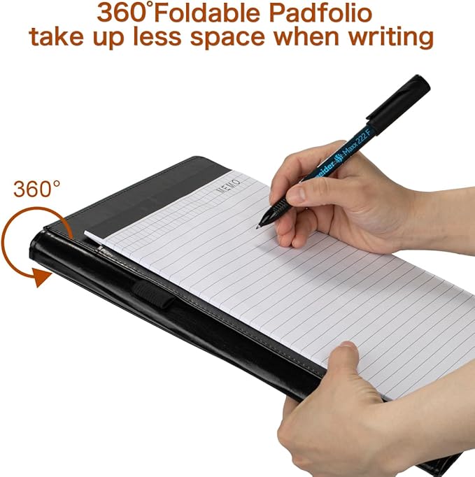 Padfolio Portfolio Binder, Faux Leather Folder, Resume Interview Legal Document - Image 5