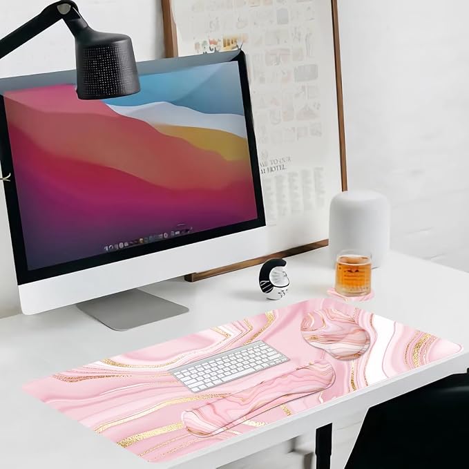 4-in-1 Gaming Mouse Pad Wrist Support Set，Desk Pad + Mouse Pad - Image 7