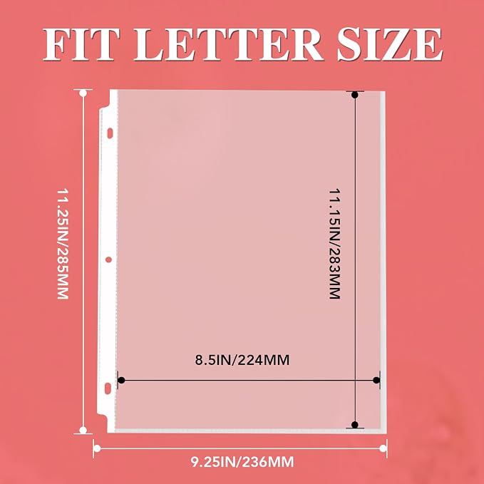 1200 Pack Sheet Protectors 8.5 x 11 inch Clear Page Protectors - Image 3