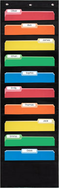 Essex Wares - 10 Pocket File Pocket Chart, and More - Wall Folder Organizer - by EssexWares