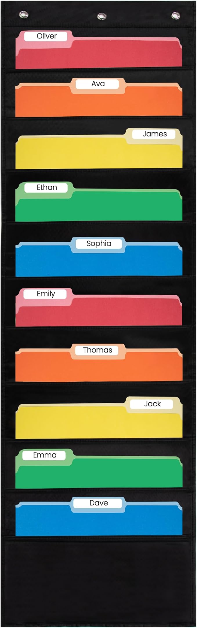 Essex Wares - 10 Pocket File Pocket Chart, and More - Wall Folder Organizer - by EssexWares