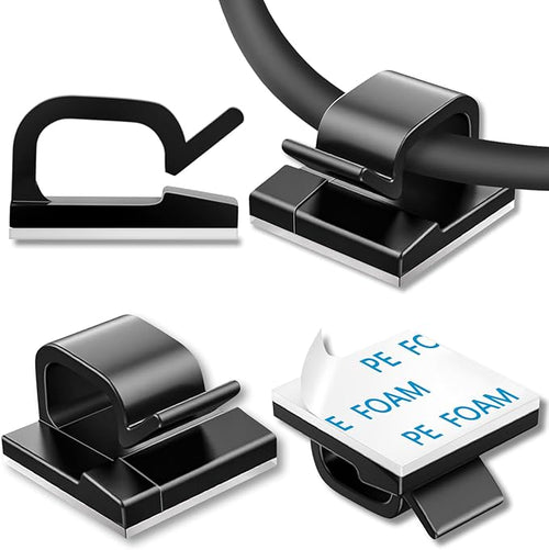 100 Pcs Cable Clips, Adhesive Cable Organizer Cord Holder Wire Clip Wire by suoundey
