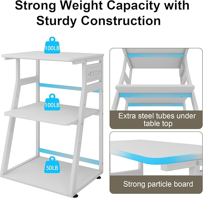 Natwind 3 Tier Large Printer Stand, - Image 4