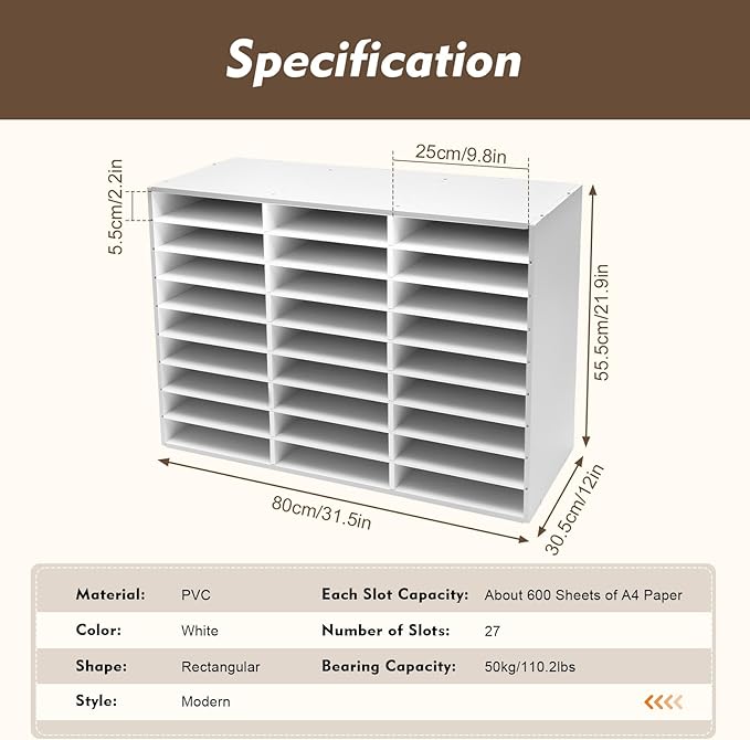 27 Slot Literature Organizer – Desktop File Sorter - Image 4