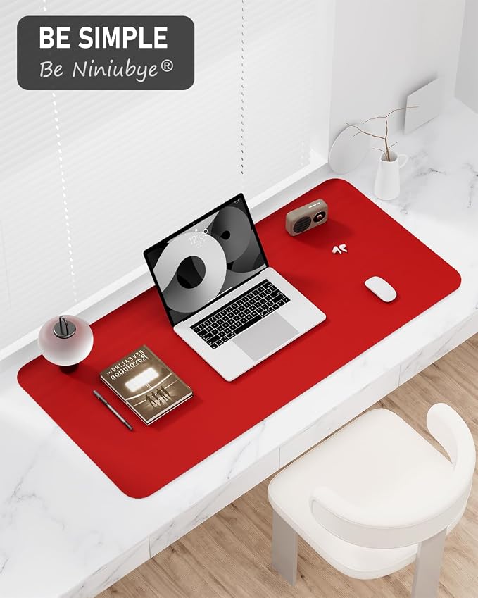 Desk Pad, 35.5" x 17" PU Leather Non-Slip Desk Mat Large Mouse Pad - Image 7