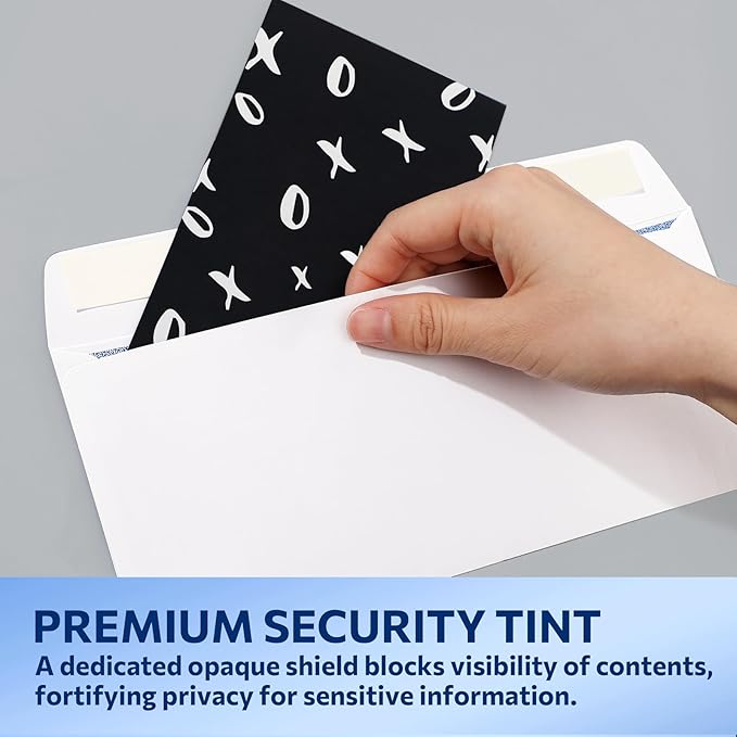 SUNEE #10 Security-Tinted Self Seal Envelopes – 500 Pack White Windowless - Image 3